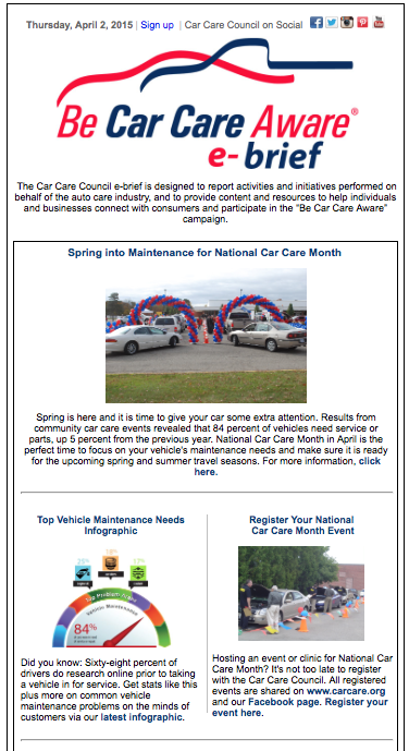 NATIONAL CAR CARE MONTH