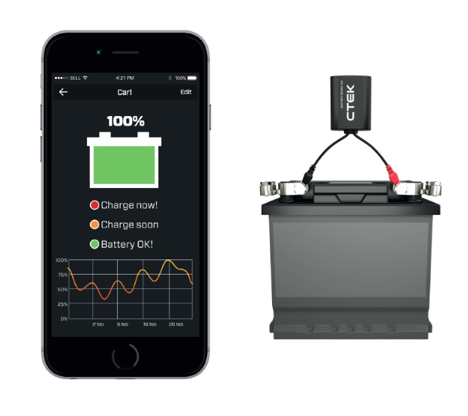 The CTEK CTX BATTERY SENSE Keeps Track Of Car Battery Health
