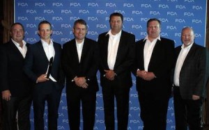 From left: Dan Ehde – OES business unit director, Trico Products Corp.; Bryan Musialowski – OES account manager, Trico Products Corp.; Scott Thiele – global chief purchasing officer, FCA; Chuck Bastedo – account manager, Trico Products Corp.; Dave Parker – executive director OE Sales, Trico Products Corp.; Bret Hardy – Director of Mopar Purchasing and Supplier Quality, FCA