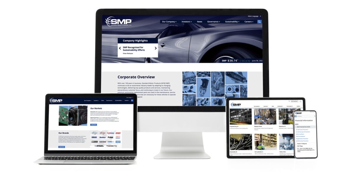 Smp Group Standard Motor Products Launches New Corporate Website