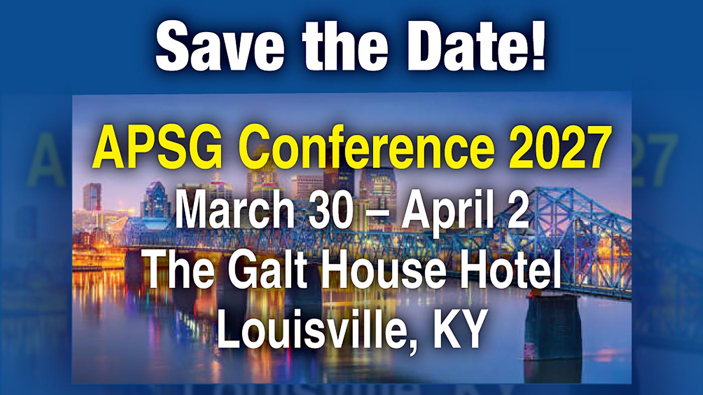 The Group Announces Dates for 2027 APSG Conference