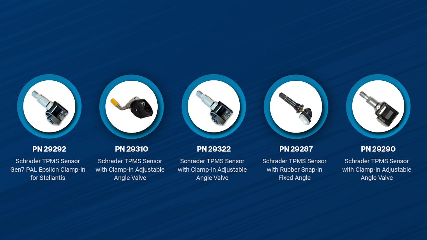 Schrader Adds Five OE Replacement TPMS Sensors